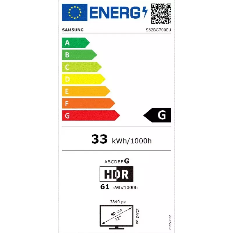 Samsung G70B monitors 81,3 cm (32 collas) 4K Ultra HD LED melns