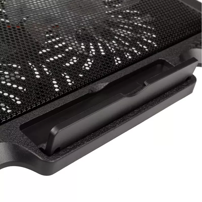Dzesēšanas paliktnis klēpjdatoriem Kolink KL-N200 līdz 39,6 cm (15,6 inch) ekrāniem, 2 ventilatori 140 mm, USB barošana, melns