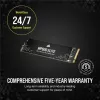 Corsair MP600 Elite CSSD-F1000GBMP600ENH SSD disks, 1 TB, M.2 2280, PCIe 4.0 x4 NVMe, 3D TLC, 256 bitu AES šifrēšana