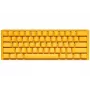 Ducky One 3 Yellow Mini spēļu tastatūra, USB, vācu izkārtojums, mehāniskā, RGB