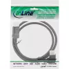 InLine DisplayPort 1.4 kabelis, 8K4K, taisns-leņķa, melns/zelta, 2m