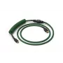 Glorious Gaming Coiled Green 1.37 m - Aviator savienotājs, dubultā pinuma apvalks