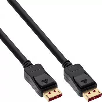 InLine DisplayPort 1.4 kabelis, 8K4K, melns, zeltīts, 2m