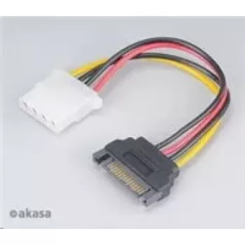Akasa SATA uz 4-pin Molex adapteris AK-CBPW03-KT02 15 cm kabelis, 2 gab. iepakojumā