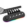 Streamplify HUB DECK 5 USB centrmezgls ar RGB apgaismojumu, 4x USB 3.0, 1x USB 2.0, 12V, ES barošanas kabelis, melns
