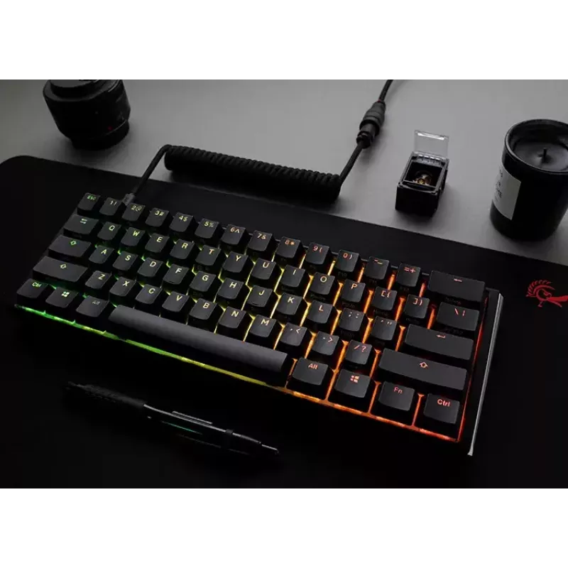 Ducky One 3 Classic Mini Gaming tastatūra USB US English melns balts RGB LED