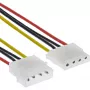 InLine pagarinātāja kabelis 4pin Molex sievišķais/vīrišķais 29650D 1m