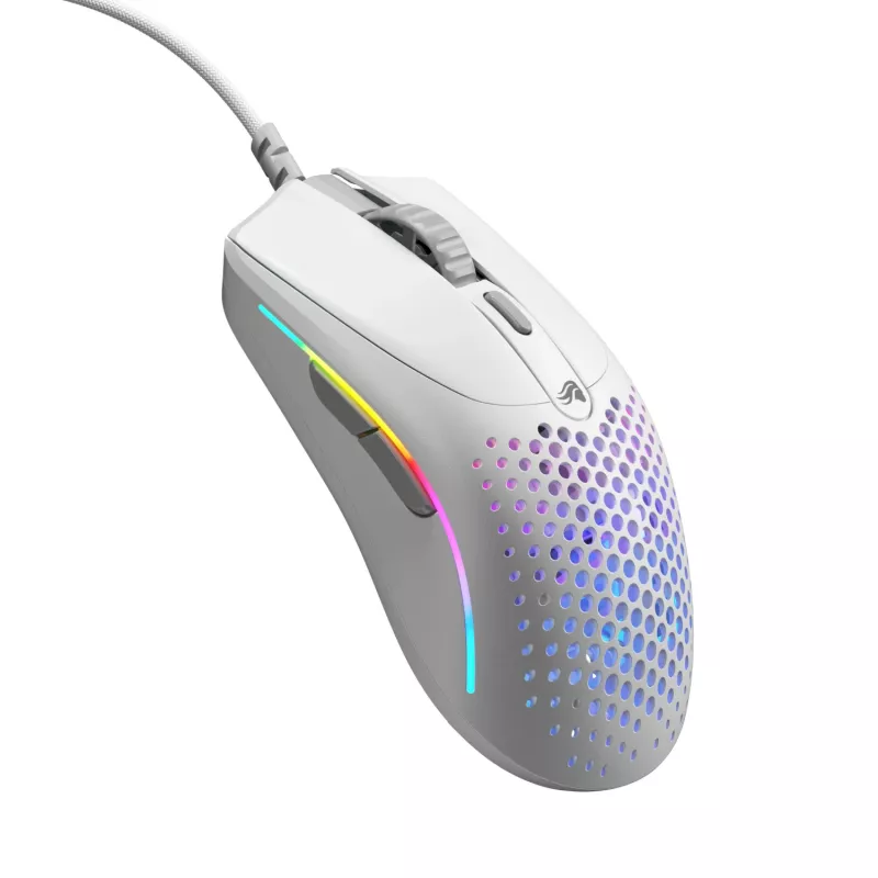 Glorious Gaming Glorious Model O 2 Mini - Mat Balts, Labā roka, Optiska, USB Type-A, 26000 DPI, Balts