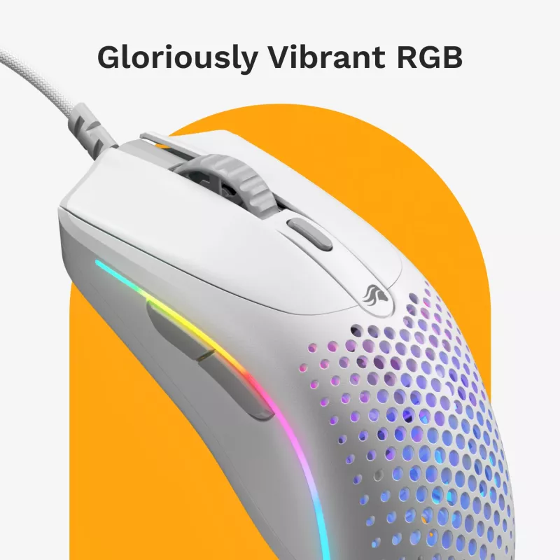 Glorious Gaming Glorious Model O 2 Mini - Mat Balts, Labā roka, Optiska, USB Type-A, 26000 DPI, Balts