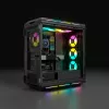 CORSAIR iCUE 5000T RGB vidējais torņa korpuss, melns