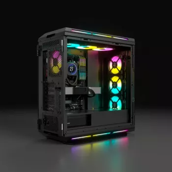 CORSAIR iCUE 5000T RGB vidējais torņa korpuss, melns