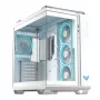 PC korpuss ASUS TUF GAMING GT502 Horizon TG ARGB Balts — Midi Tower, ATX, rūdīts stikls, 4×3.5 collu vietas, max GPU 400 mm