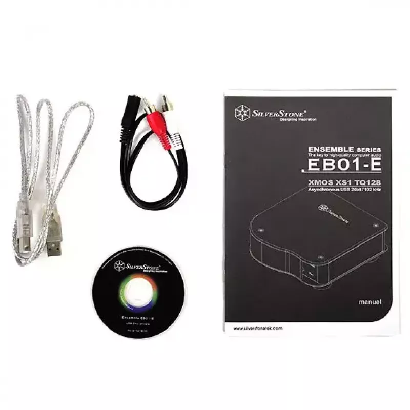 Audio interfeiss SilverStone EB01-E Sudrabs
