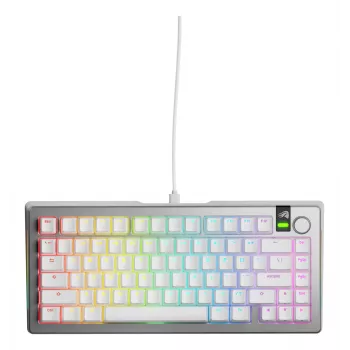 Mehāniskā spēļu tastatūra GLORIOUS GMMK 3 PRO 75% Wired USB QWERTY RGB Silver (US)