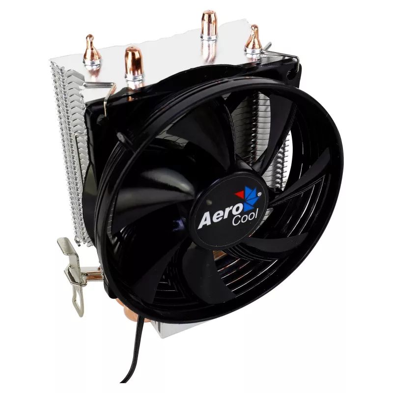 AEROCOOL VERKHO2 CPU dzesētājs ar 90 mm ventilatoru, hidraulisko gultni, 800–2000 RPM, 110 W TDP, daudzsoketu atbalsts