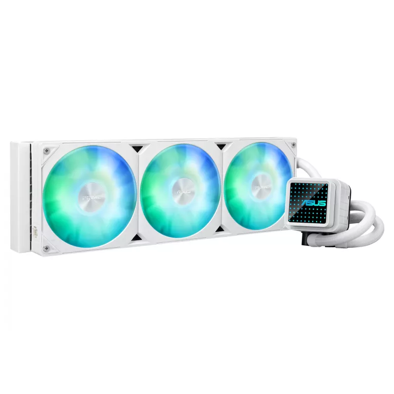 ASUS Prime LC 360 ARGB White Edition — procesora šķidruma dzesētājs, 360 mm, balts