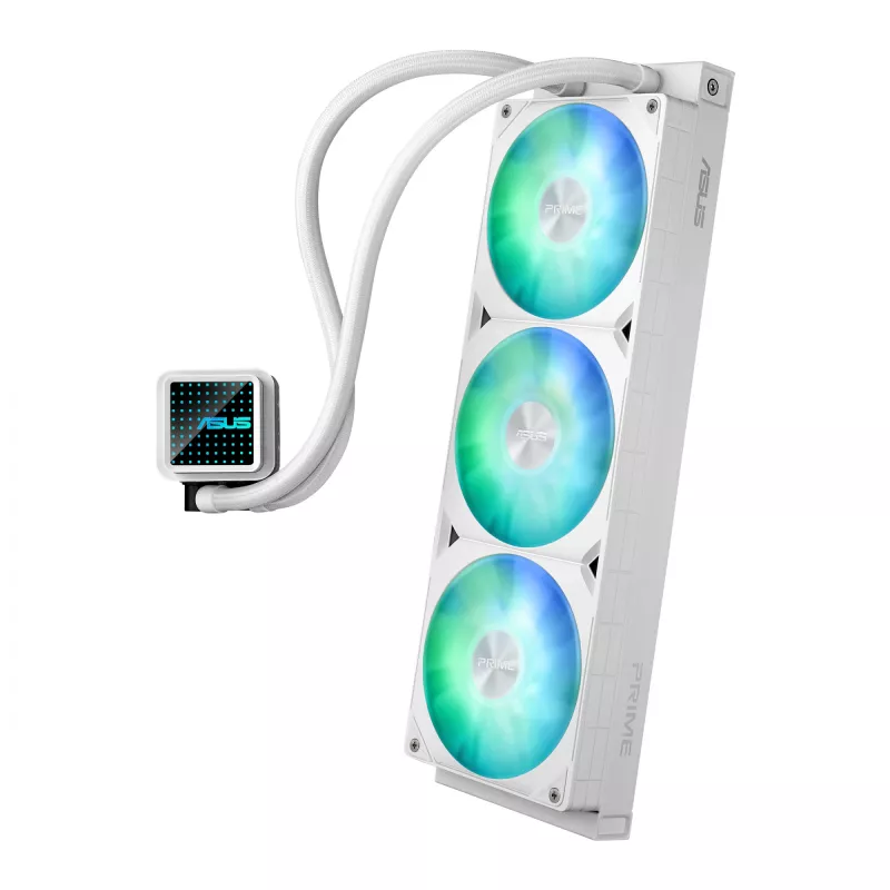 ASUS Prime LC 360 ARGB White Edition — procesora šķidruma dzesētājs, 360 mm, balts