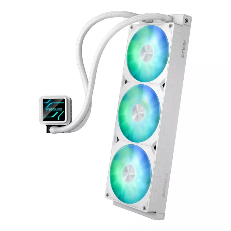 ASUS Prime LC 360 ARGB White Edition — procesora šķidruma dzesētājs, 360 mm, balts