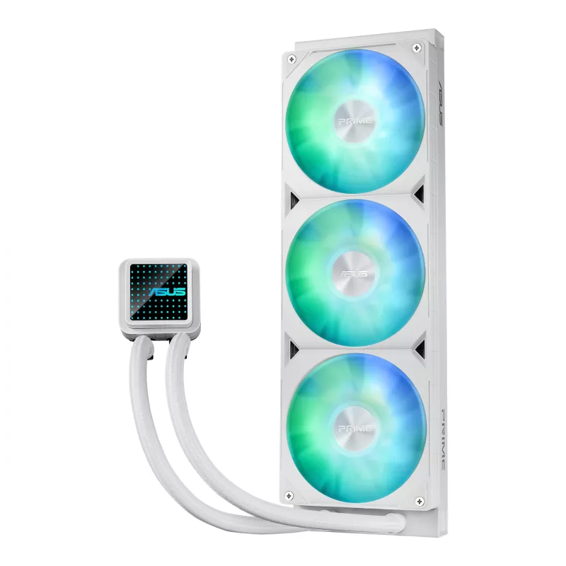 ASUS Prime LC 360 ARGB White Edition — procesora šķidruma dzesētājs, 360 mm, balts