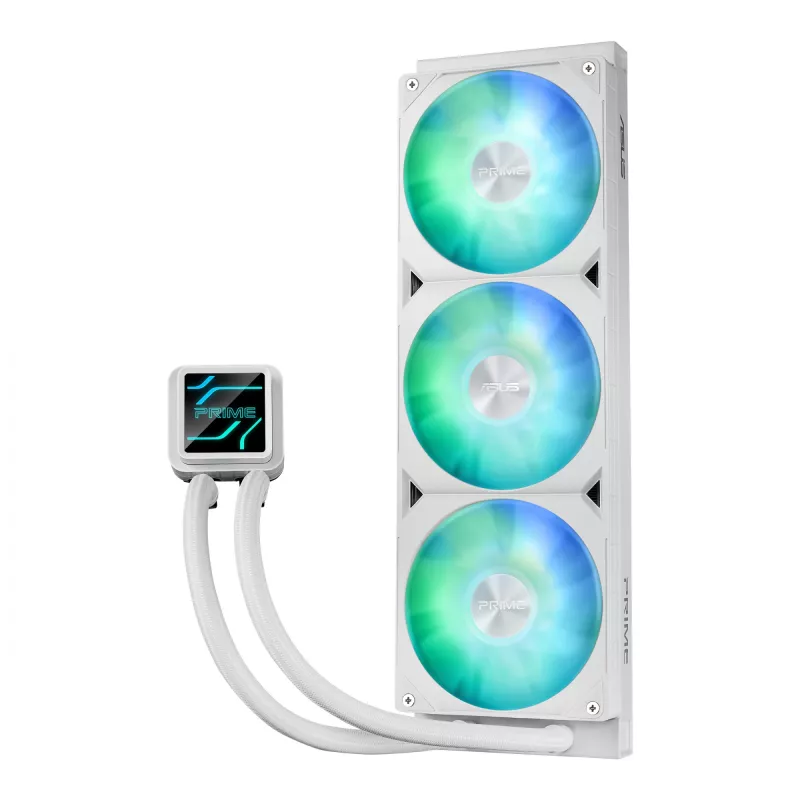 ASUS Prime LC 360 ARGB White Edition — procesora šķidruma dzesētājs, 360 mm, balts