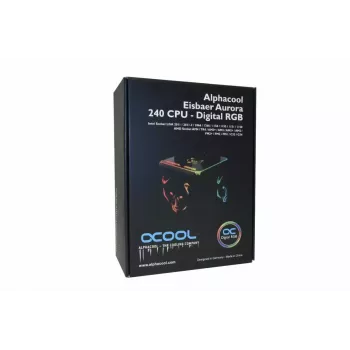 Šķidruma dzesētājs Alphacool Eisbaer Aurora 240 CPU procesors melns