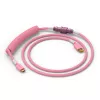 Spirālveida USB kabelis GLORIOUS GMMK Pixel Pink 1,5m – atdalāms spirālkabelis tastatūrām