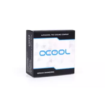 Alphacool 17594 Misina L-saliekums 90° G1/4 inch OT uz G1/4 inch IT, Melns, 19.7mm