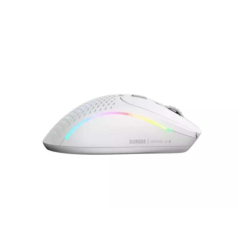 Glorious Gaming Glorious Model D 2 Wireless - Mati Balts, Labā roka, RF Bezvadu, 19000 DPI, Balts