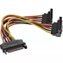 InLine SATA barošanas Y-kabelis SATA ligzda / 2x SATA spraudnis ar fiksatoriem 0.15m