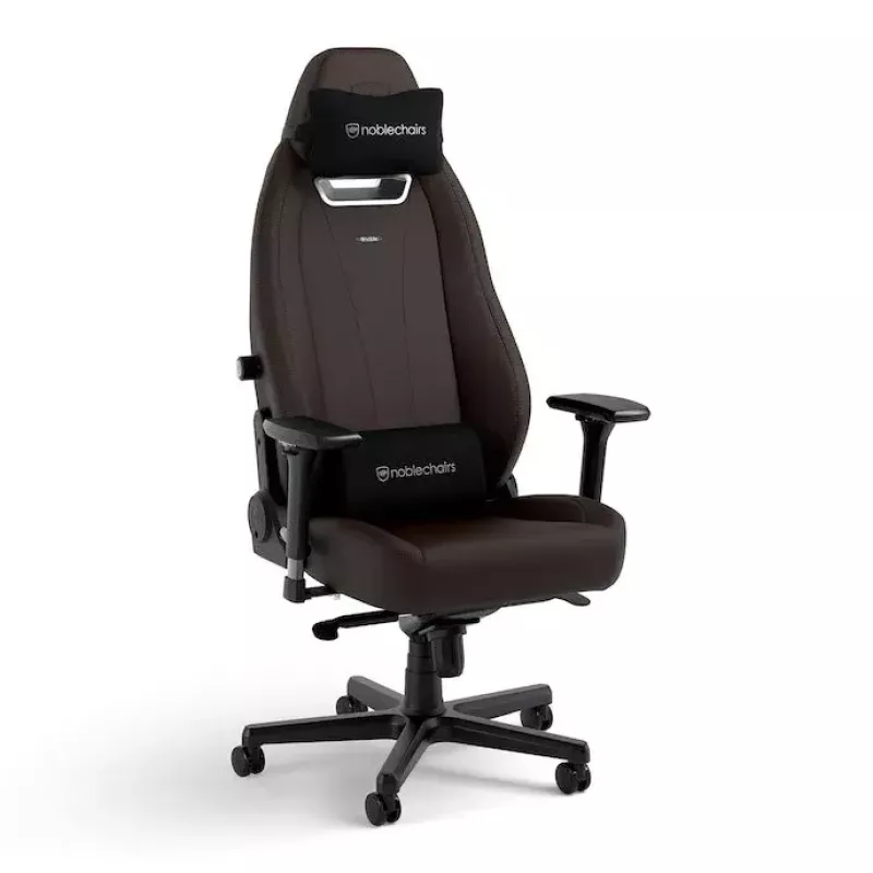 Gaming krēsls noblechairs LEGEND — polsterēts sēdeklis, brūns, 520 mm platums, 132–142 cm augstums, 150 kg maks.