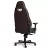 Gaming krēsls noblechairs LEGEND — polsterēts sēdeklis, brūns, 520 mm platums, 132–142 cm augstums, 150 kg maks.