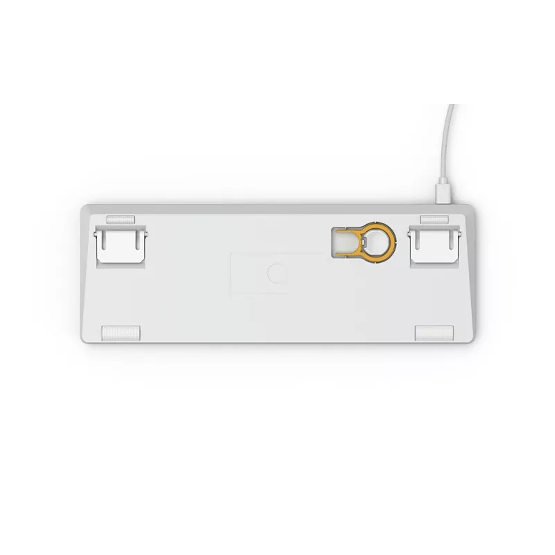 Glorious Gaming GMMK mehāniskā tastatūra USB QWERTY US International Sudrabs, Balta