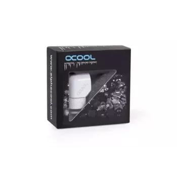 Montāžas komplekts Alphacool Eiszapfen L-savienotājs grozāms G1/4 ārējā vītne uz G1/4 iekšējo vītni balts