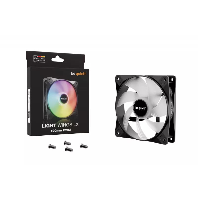 be quiet! LIGHT WINGS LX 120mm PWM datora ventilators 12 cm melns 1 gab.
