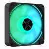 APNX FP2-120 PWM ARGB datora korpusa ventilators, 120 mm, 500–1800 apgr./min, 83,85 CFM, 34,8 dB, melns