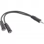 InLine 3.5mm Jack Y-Kabelis vīrietis uz 2x 3.5mm ligzda Stereo, 0.2m