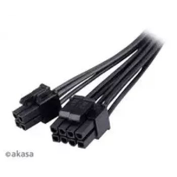 Akasa AK-CBPW22-15 adaptera kabelis: 8 kontaktu EPS uz 8 kontaktu EPS un 4 kontaktu ATX, 15 cm