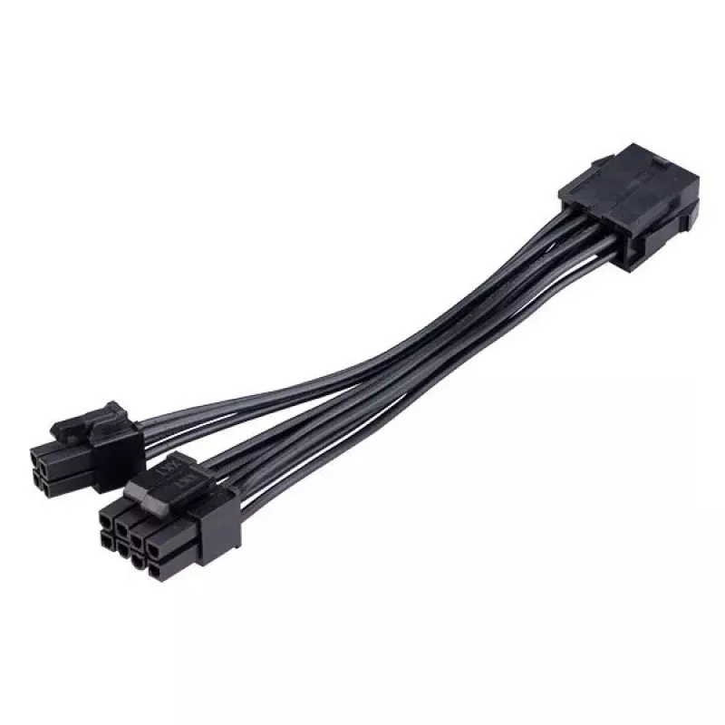 Akasa AK-CBPW22-15 adaptera kabelis: 8 kontaktu EPS uz 8 kontaktu EPS un 4 kontaktu ATX, 15 cm