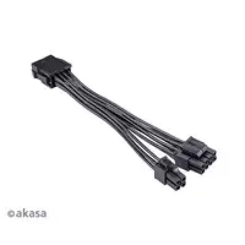 Akasa AK-CBPW22-15 adaptera kabelis: 8 kontaktu EPS uz 8 kontaktu EPS un 4 kontaktu ATX, 15 cm
