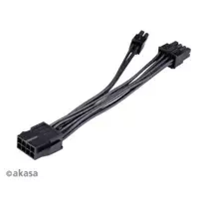 Akasa AK-CBPW22-15 adaptera kabelis: 8 kontaktu EPS uz 8 kontaktu EPS un 4 kontaktu ATX, 15 cm