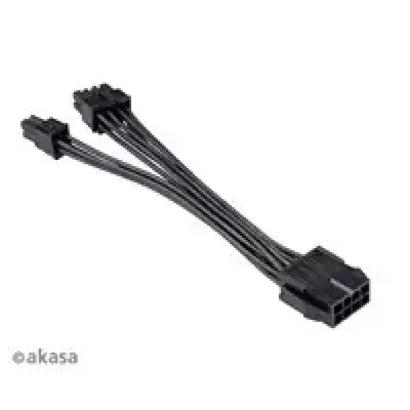 Akasa AK-CBPW22-15 adaptera kabelis: 8 kontaktu EPS uz 8 kontaktu EPS un 4 kontaktu ATX, 15 cm