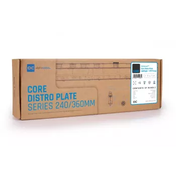 Pumpa un rezervuārs Alphacool Core Distro Plate Melns Caurspīdīgs Akrils Alumīnijs Keramika Sintētika
