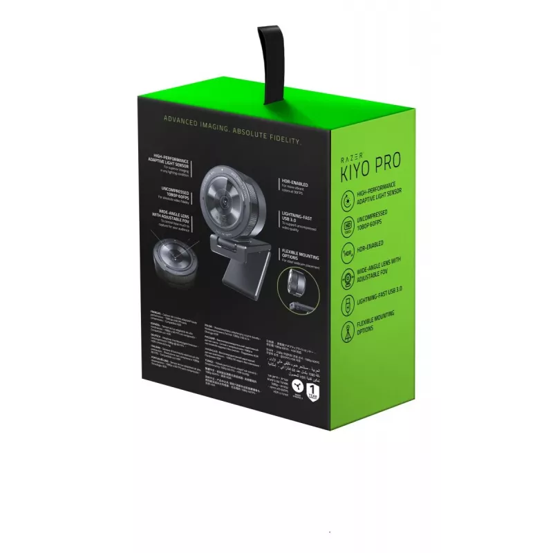 Tīmekļa kamera Razer Kiyo Pro 2.1 MP 1920 x 1080 pikseļi USB Melna