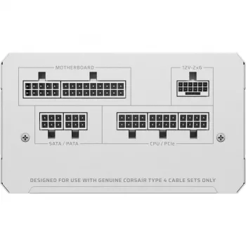CORSAIR RMe Series RM850e - pilnībā modulārs zema trokšņa ATX barošanas bloks - balts
