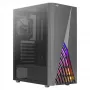 Aerocool DELTABKV1 ATX korpuss RGB priekša pilns sānu logs 12cm ventilators Melns