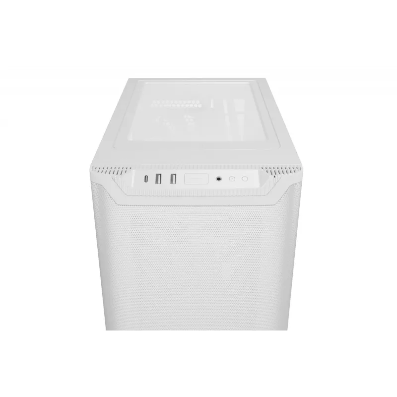 PC korpuss be quiet! PURE BASE 501 Airflow Midi Tower Balts — ATX, 3×140mm priekšā, 1×140mm aizmugurē, 5×2.5 collu, 2×3.5 collu, USB‑C, PWM atbalsts