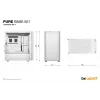 PC korpuss be quiet! PURE BASE 501 Airflow Midi Tower Balts — ATX, 3×140mm priekšā, 1×140mm aizmugurē, 5×2.5 collu, 2×3.5 collu, USB‑C, PWM atbalsts