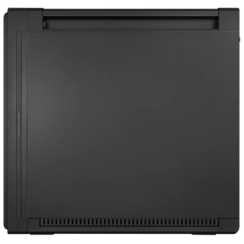 PC korpuss ASUS ProArt PA602 Midi Tower Melns — ATX/EATX atbalsts, rūdīts stikls, 2x200mm priekšējie ventilatori, 360mm augšējais radiators, GPU līdz 450mm