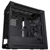 PC korpuss ASUS ProArt PA602 Midi Tower Melns — ATX/EATX atbalsts, rūdīts stikls, 2x200mm priekšējie ventilatori, 360mm augšējais radiators, GPU līdz 450mm