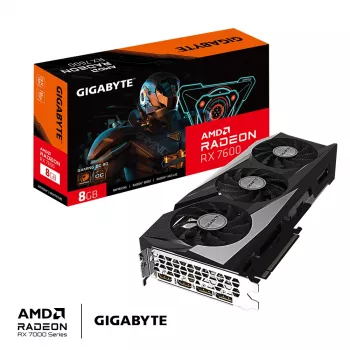 Grafikas karte GIGABYTE GAMING Radeon RX 7600 8 GB GDDR6, PCIe 4.0, 128-bit, WINDFORCE 3X